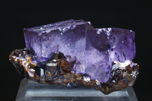 テネシー州エルムウッド鉱山産パープルフローライトの綺麗な標本